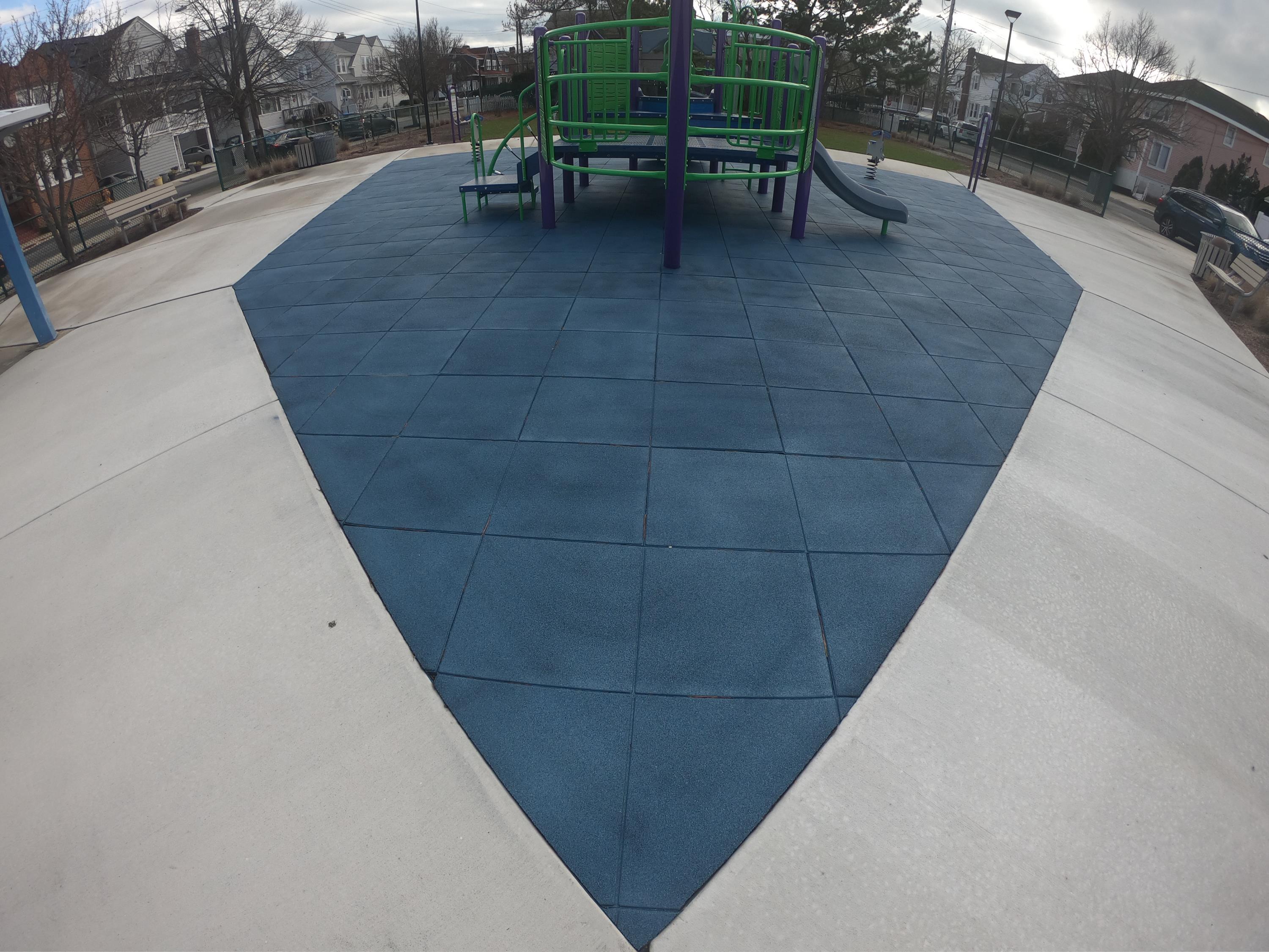 2.5" thick Play-Land series with custom made blue pigmented play tiles